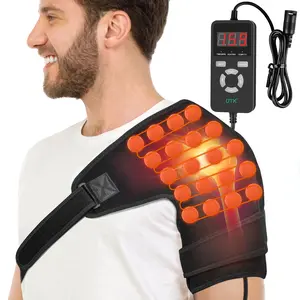 Far Infrared Heating Pad for Shoulder, Shoulder Wrap with Natural Jade & Auto Shut Off, 103-159°F