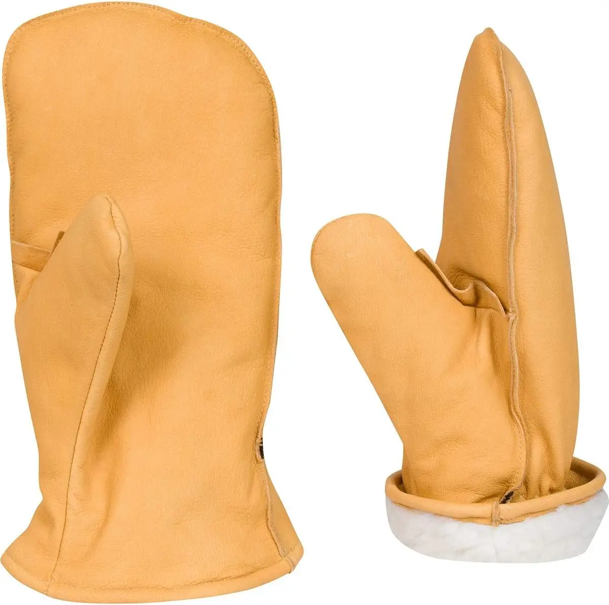 Leather Mittens Sherpa Fleece Lined Mens Winter Chopper Mitt in Small,Med,Large,XL, or XXL