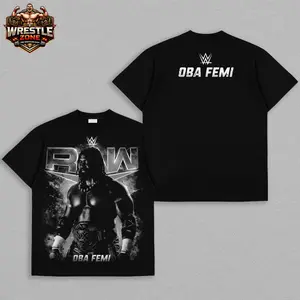 Oba Femi - The Ruler V2 Premium Cotton T-Shirt, The Ruler Shirt, The Dominant Champion Shirt, King of Power Style Shirt, Oba Femi Fans Shirt, Retro WWE Wrestling Graphic Tee for Fans, Gift for WWE Fans, Gift for Boyfriends