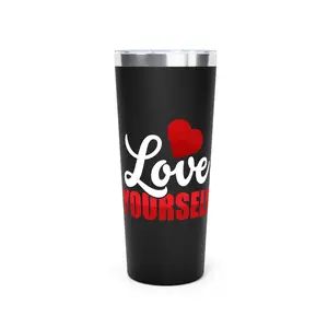 Love Yourself Copper Vacuum Insulated Tumbler, 22oz | Motivational Travel Mug, Self-Care Gift, Inspirational Gift, Valentine's Day Drinkware Flasks