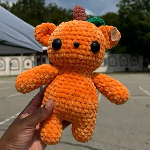 Crochet Pumpkin Bear