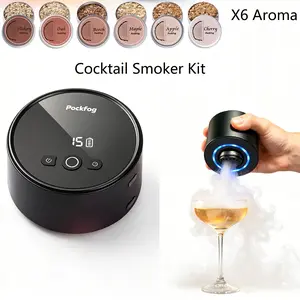 PockFog- Must Have Bartender Kit | Cocktail Smoker with 6 Wood Chips | Gifts for Men