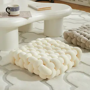Aesthetic Knot Plush Cushion Nordic Weave Stuffed Pillow Sofa Decorative Modern Pillow Soft Office Chair Floor Cushion Decor Padded Cushion