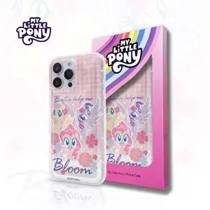 Official My Little Pony Phone Case, Cartoon Girl Heart Rainbow Design, Transparent Cover for Samsung Galaxy & Apple iPhone Series