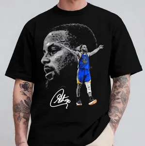Stephen Curry Design For Fan Basketball Star Graphic Tee Shirt