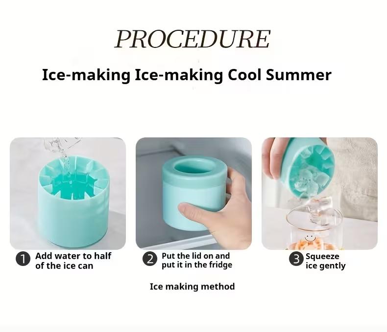 Quick Freezing Silicone Ice Cube Mold, Flexible Reusable Ice Tray for Iced Coffee, Juice, Cold Drinks and Daily Home Beverage Use