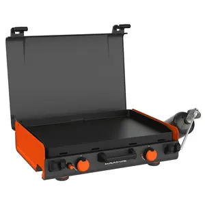 Blackstone Adventure Ready 20"x14" 2-Burner Propane Camping Griddle with Latching Hood and Handle