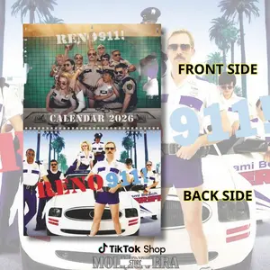 Best Line Of Reno 911 Movie Inspried Wall Calendar 2026, Comedy TV Show New Year Calendar And Planner, Unique New Year Gift, Calendar Gift, Holiday Gift Ideas.