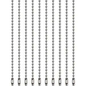 10 pcs 3.9-inch stainless steel bead ball keychain extension chains for tag chain jewelry making