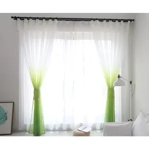 One End Gradient Curtain Sheer Linen Gradient Sheer Finished Engineering Linen Sheer