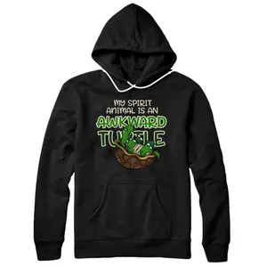 Personalized My Spirit Animal Is An Awkward Turtle - Funny Tortoise Pullover Hoodie
