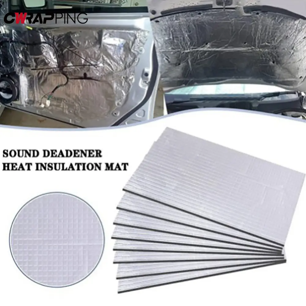 250*400mm 5mm Car Sound Mat Proofing Deadener Heat Noise Insulation Deadening Mat Hood Closed Cell Foam for Car Accessories