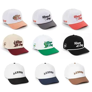 Full Collection Premium Colors – Breezy Golf “Have A Day” Limited Edition Summer Golf Hat - Braided Rope Detail, Foam Front Panel, Unisex Snapback Multi-Color Summer Essentials | Luxury Golf Gift for Men & Dad