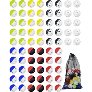 70 Pack 42mm Practice Golf Balls, Hollow Airflow Limited Flight Soft Rubber Mini Golf Training Balls for Indoor Outdoor Home Putting Backyard Swing Driving Range, Universal for Men and Women