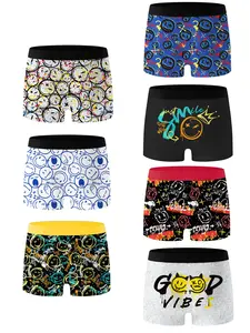 7-Pack Boys' Briefs Set, Printed Comfortable Soft Cute Student Underwear, Outdoor Sports Boxer Shorts, Home Wear, Underwear Sets