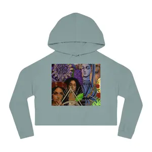 Alchemist Women's Cropped Hoodie Sweatshirt, Alchemy Pullover, Mystical Hooded Jumper, Esoteric Clothing, Occult Apparel