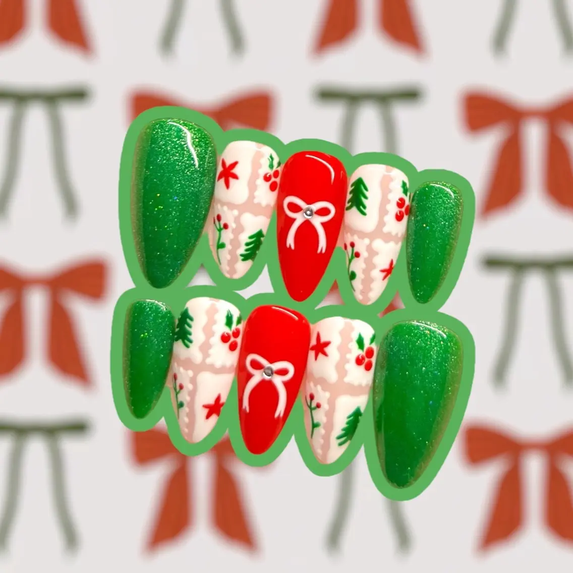 Press On Nails Christmas Stamps