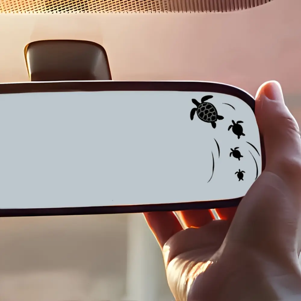 1SET Turtle Family Style Car Sticker, Car Decal for Car Rearview Mirror, Motorcycle Decoration, Car Accessories Cute, Vehicle Decoration & Personalized Enthusiasts