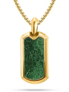 RTZN Jade Dog Tag Pendant Necklace