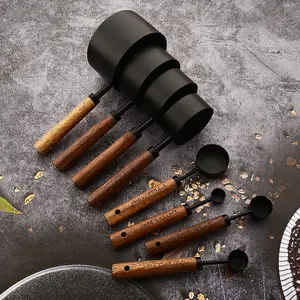 Stainless Steel Measuring Cup Set, Measuring Cup Included, 8 Counts Multifunctional Measuring Spoon with Handle, Kitchen Measuring Utensils, Kitchen Accessories