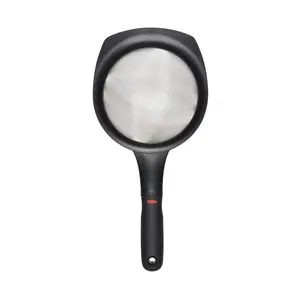 6-Inch Stainless Steel Strainer - Black Handle
