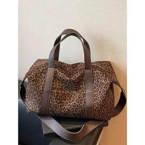 Fashion Velvet Leopard Weekender Bag - Stylish & Durable Gym & Travel Duffel for Men & Women  Perfect for: gym, weekend trips, vacations, cruises, or everyday use.Fits all your essentials in style.