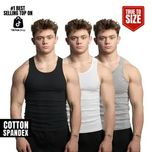 3-pack men’s T-shirts — sports tank tops; breathable crew-neck compression tank tops for men; running/fitness shirts for men; basketball apparel; men’s all-season underwear; boys’ tank tops,summervibes