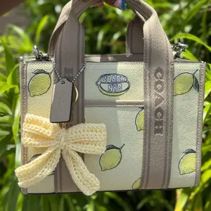 Handmade Crochet Bow Keychain