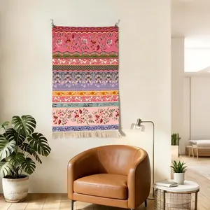 1pc 100% Polyester Bohemian Wall Hanging Handwoven Multi-Scene Tapestry Bedroom Living Room Entryway Soft Skin-Friendly Minimalist Elegant Can Be Used As Rug Mother's Day Gift