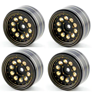 Powerhobby 1.0" Brass Beadlock Wheels offset -2.65mm (4) 1/24 SCX24