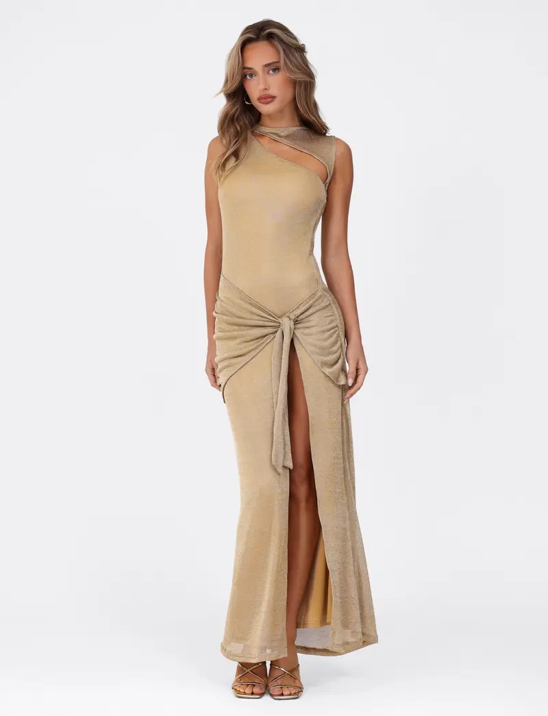 emily metallic gold dress - TikTok Shop