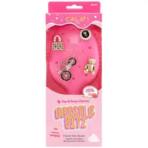 CALA Bristle Bitz Charm Hair Brush - Hot Pink
