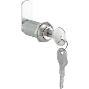 212 MAIN Prime Line U 9946 1.25 in. Brass Drawer Cabinet Lock - Keyed Locking Mechanism, Brass Finish, Plated Housing, Stainless Steel Face, Includes Cams for Motorcycle Locks & Security