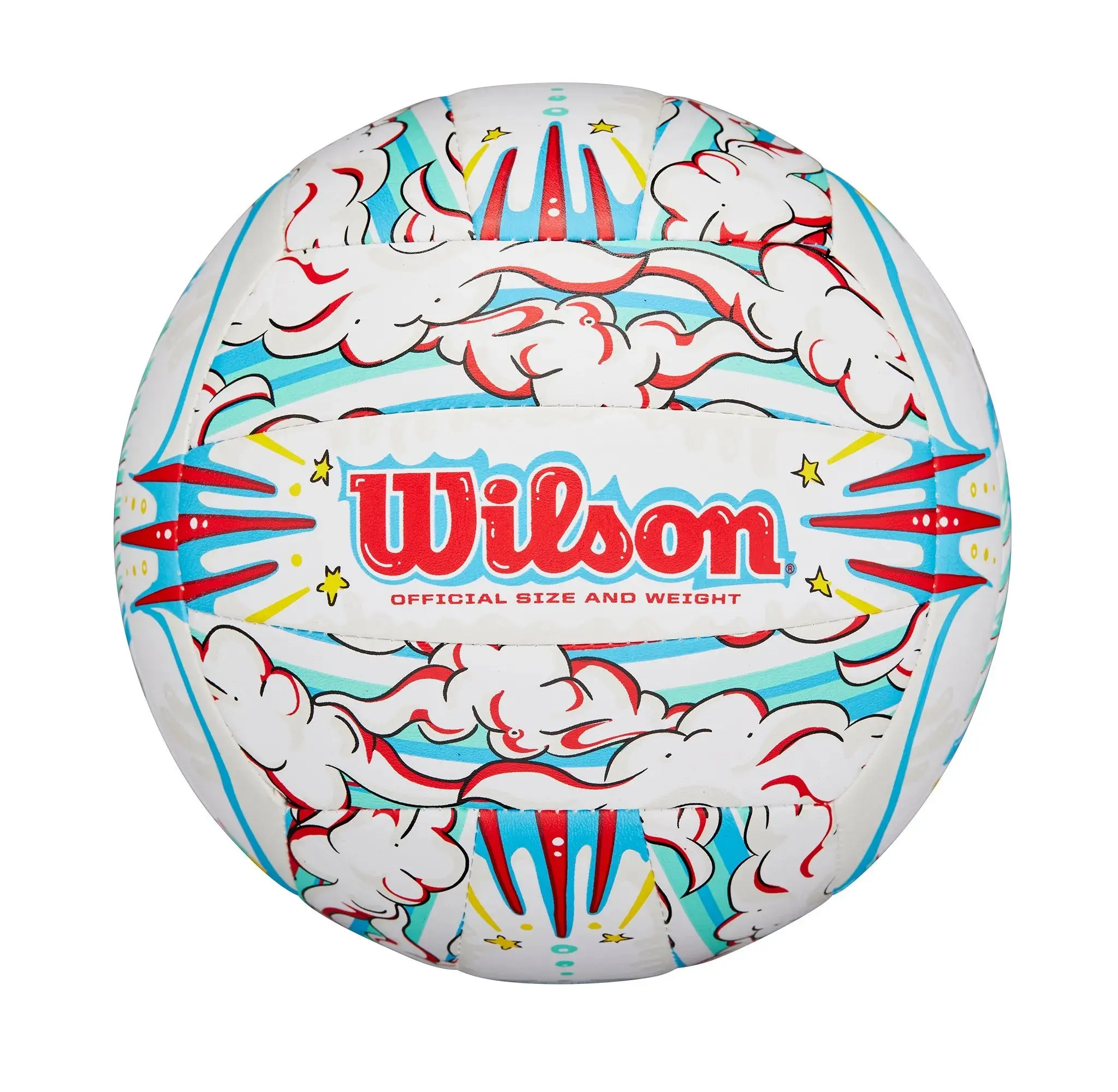 Graffiti Peace Volleyball - White/Blue