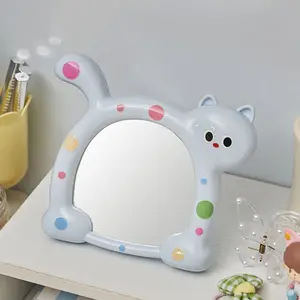 1pc Creative Cat Makeup Mirror, Desktop Standing Vanity Mirror, Ideal for Dorms, Small Apartments, Travel, Cosmetics, Skincare, Pre-Departure Check