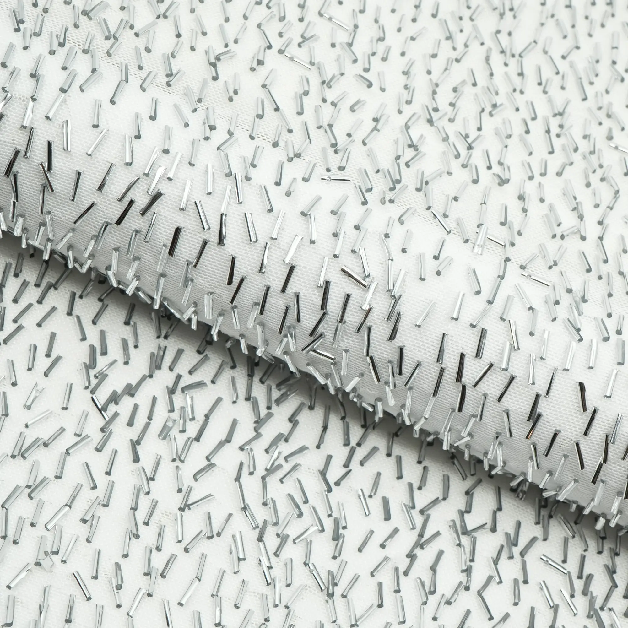 Dazzle Beaded Stretch Mesh Fabric | Blue Moon Fabrics