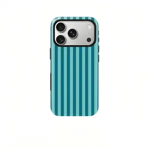 Striped Pattern Print Smartphone Case - Heavy-Duty Shockproof 2-in-1 Protective Cover for iPhone 17,16,15,14,13,12,11 Pro Max Series, Holiday Gift, Minimalist Fashion Accessory for Cellphone Handheld Devices