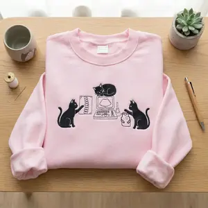 Vet Tech Cat Embroidered Sweatshirt, Veterinary Medicine Hoodie, Cat Radiologist Design, Vet Student Gift, Animal Hospital Apparel