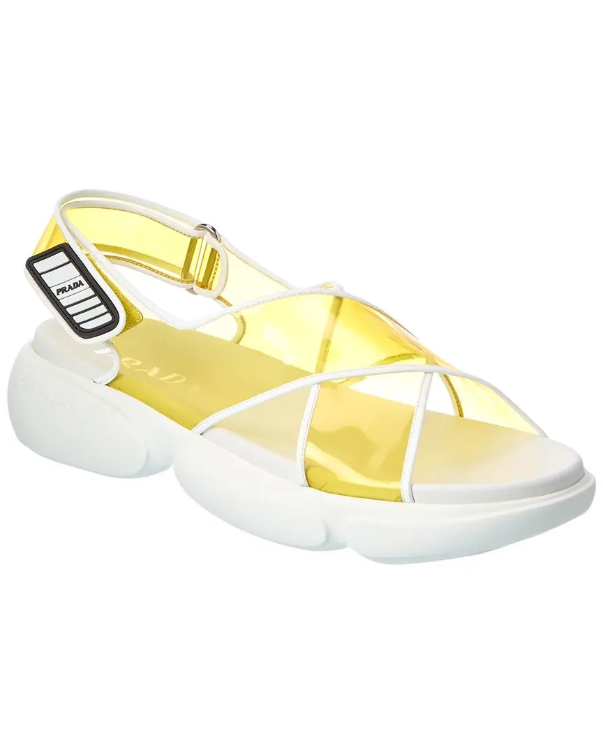 Prada Vinyl & Leather Sandal
