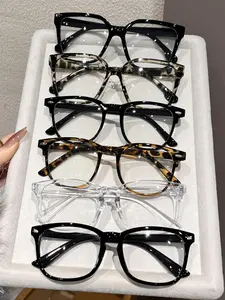 Unisex Fashionable Plain Color & Leopard Pattern Eyeglasses, Trendy Casual Eyeglasses for Everyday Use, Fashion Accessories for Outdoor Activities, Fashionable Frames Glasses