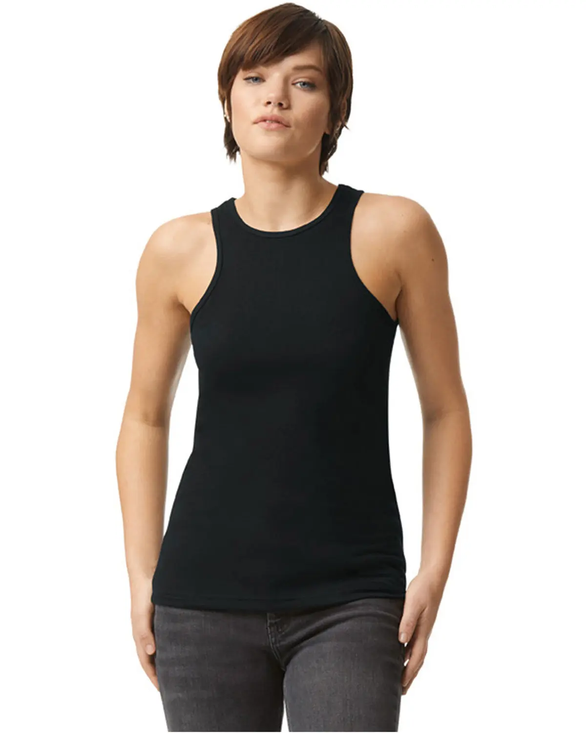 American Apparel Ladies' CVC Racerback Tank Cotton Womenswear
