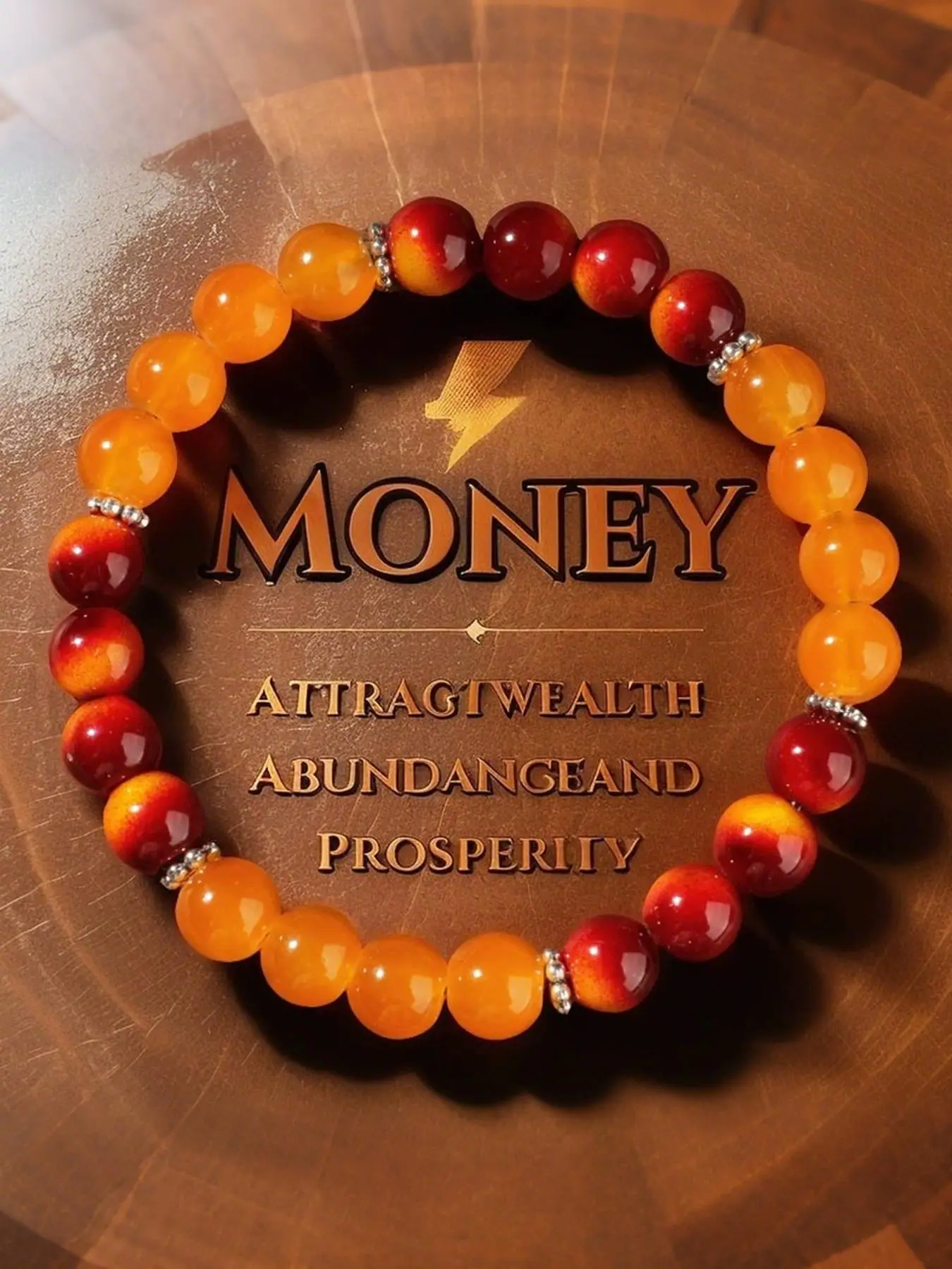 Orange Stone Beaded Bracelet, Fashionable Jewelry for Women & Men, Trendy All-match & Exquisite Jewelry for Birthday Gift
