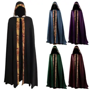 Men's Long Cloak Medieval Church Clergy Loose Dress Cape Cosplay Costume Halloween Outfit