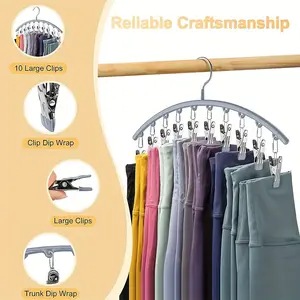 Stainless steel sock clip multi-clip windproof and seamless household underwear drying hanger multi-functional drying socks Foldable Hanger