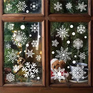 197 Pcs Christmas Window Stickers, Self-Adhesive Snowflake Decals for Winter Decor, Window Decorations Supplies, Suitable for Living Room, Bedroom, Game Room