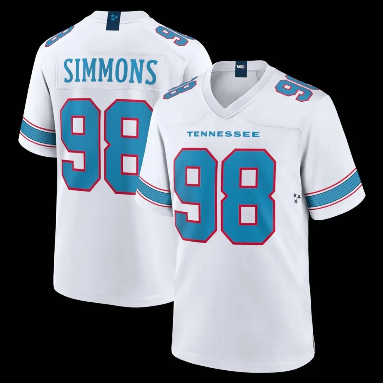 Unisex Football inspired by Titans Simmons 98 Game Player Jersey -  White