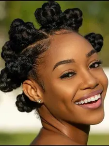 6 Inch Short Coily Wigs for Women, Gorgeous Fluffy Wigs with Bangs, Synthetic Full Lace Wigs for Party, Daily Use