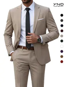 YND Classic Fit 2-Piece Suit, 2-Button Jacket & Pants Set, Tie Strap Tuxedo Jacket, Wedding Suit, Business Dinner, Business Casual, Black Formal Menswear, Business Casual Outfits, Prom Outfits for Men, Office Workwear, Groomsmen Suit Fathersdaygift summer