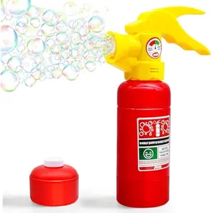Automatic Bubble Maker Fire Extinguisher Bubble Blower Machine with Solution (230 ml) for Kids, Indoor and Outdoor Play, Summer Themed Party and Birthday Gift