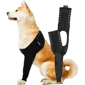 Suitical Recovery Sleeve Dogs| Front Leg After Surgery| Dog Leg Sleeve To Stop Licking| Washable| Chest Circumference 21.3"- 26.8"